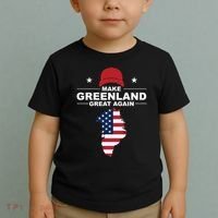 Make Greenland Great Again American Flag Trump Toddler T-Shirt thumb 2