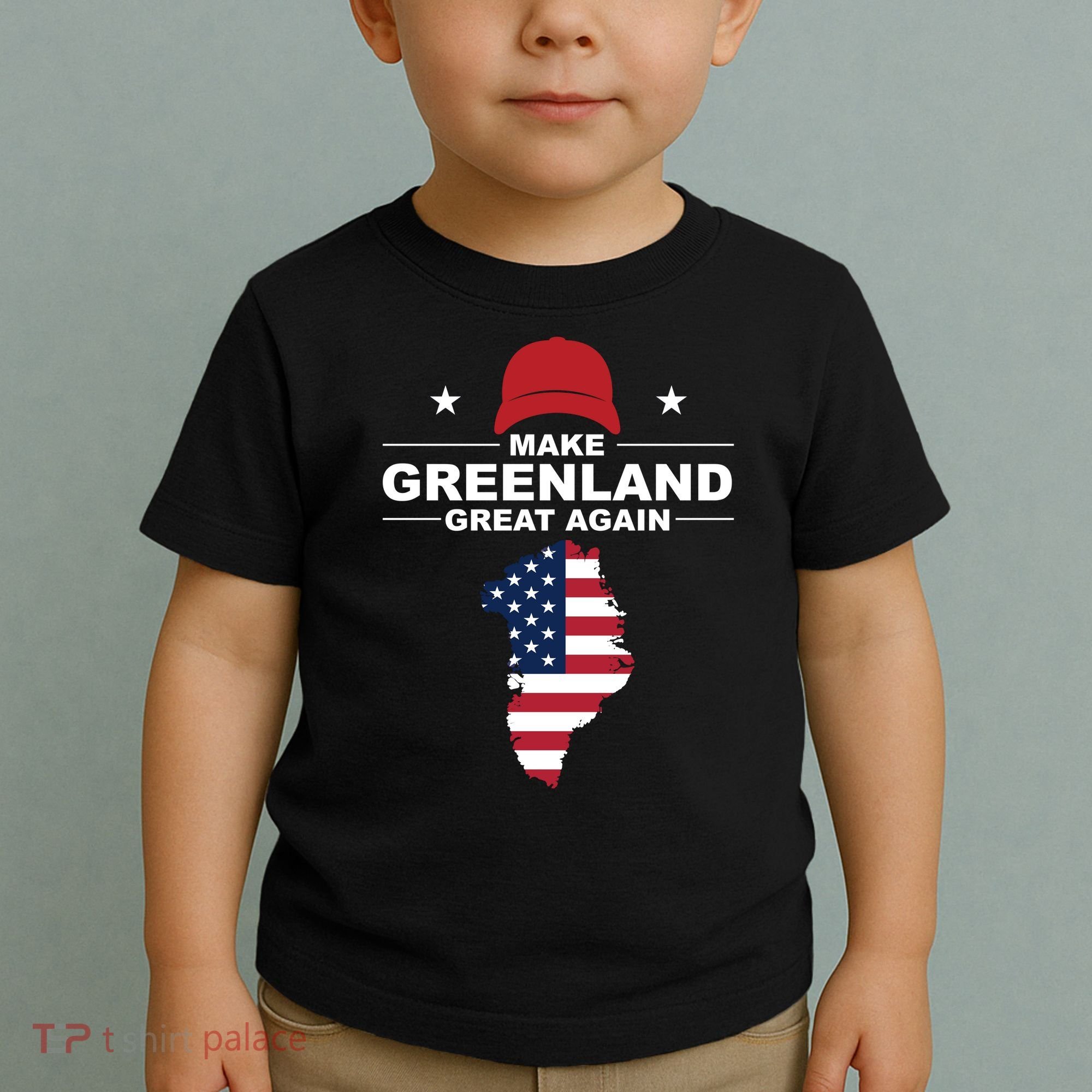 Make Greenland Great Again American Flag Trump Toddler T-Shirt