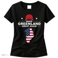 Make Greenland Great Again American Flag Trump Women's T-Shirt thumb 0