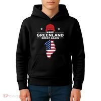 Make Greenland Great Again American Flag Trump Kids Hoodie thumb 4