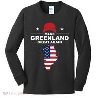 Make Greenland Great Again American Flag Trump Kids Long Sleeve Shirt thumb 0