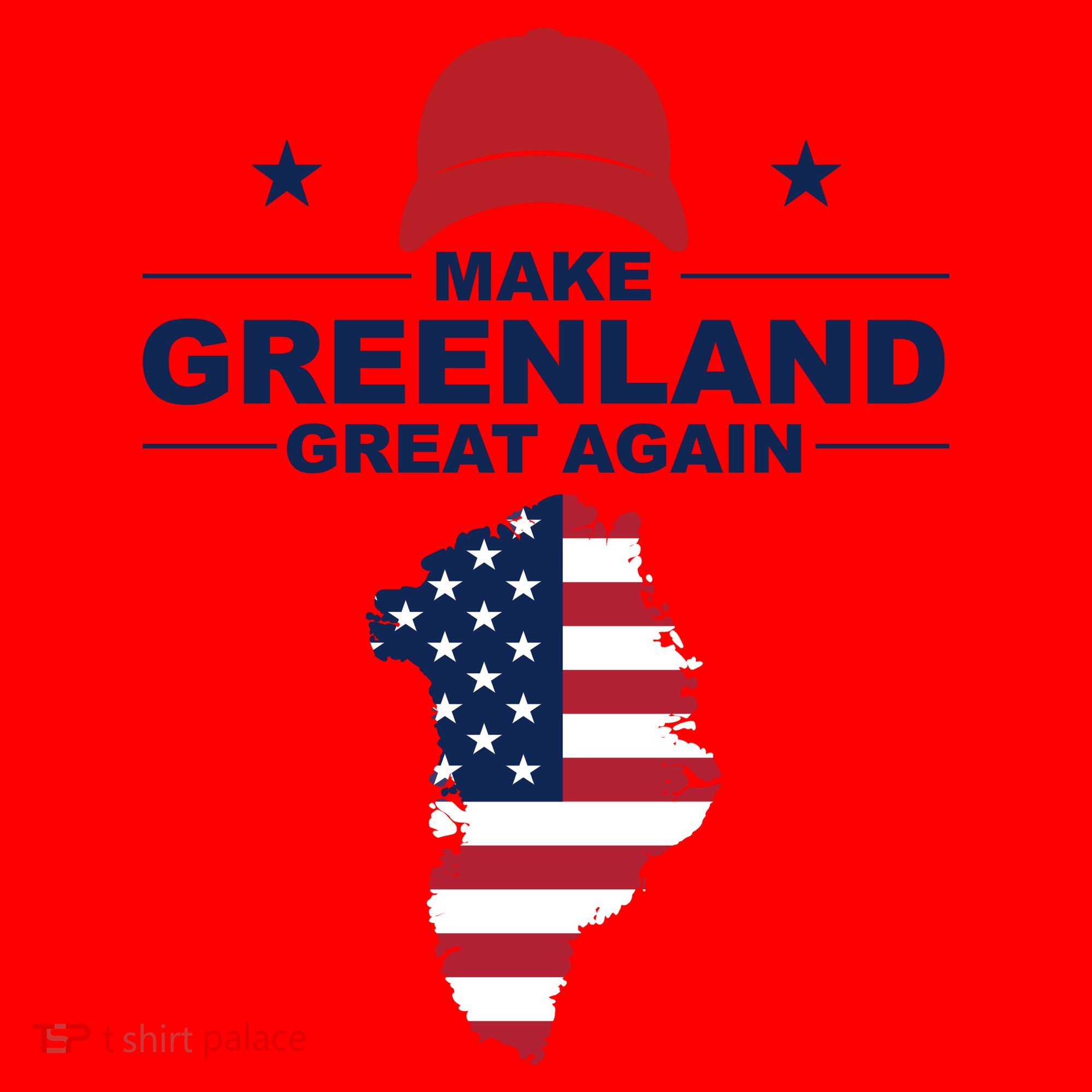Make Greenland Great Again American Flag Trump Santa Hat