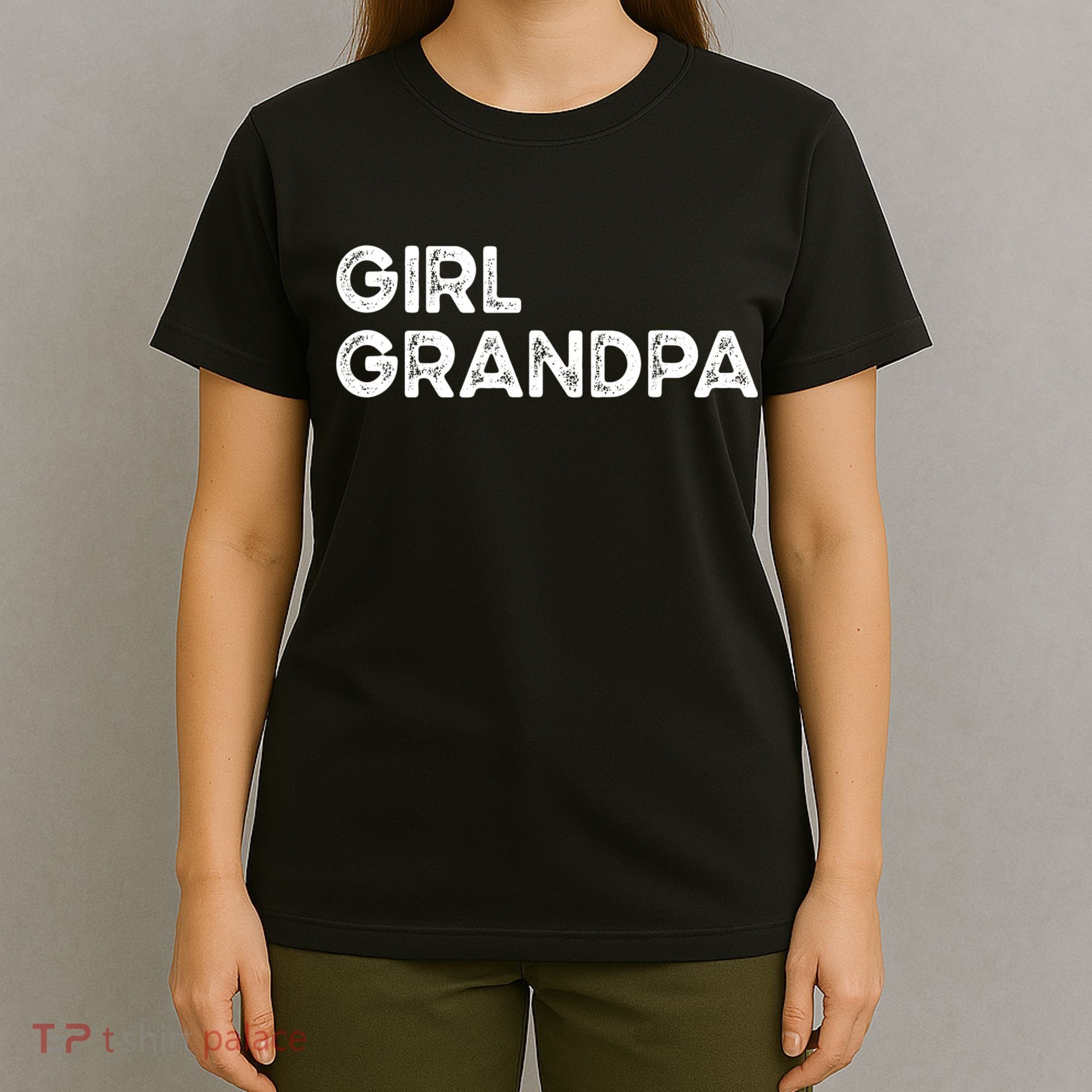 Mens Girl Grandpa Grandfather Father's Day T-Shirt