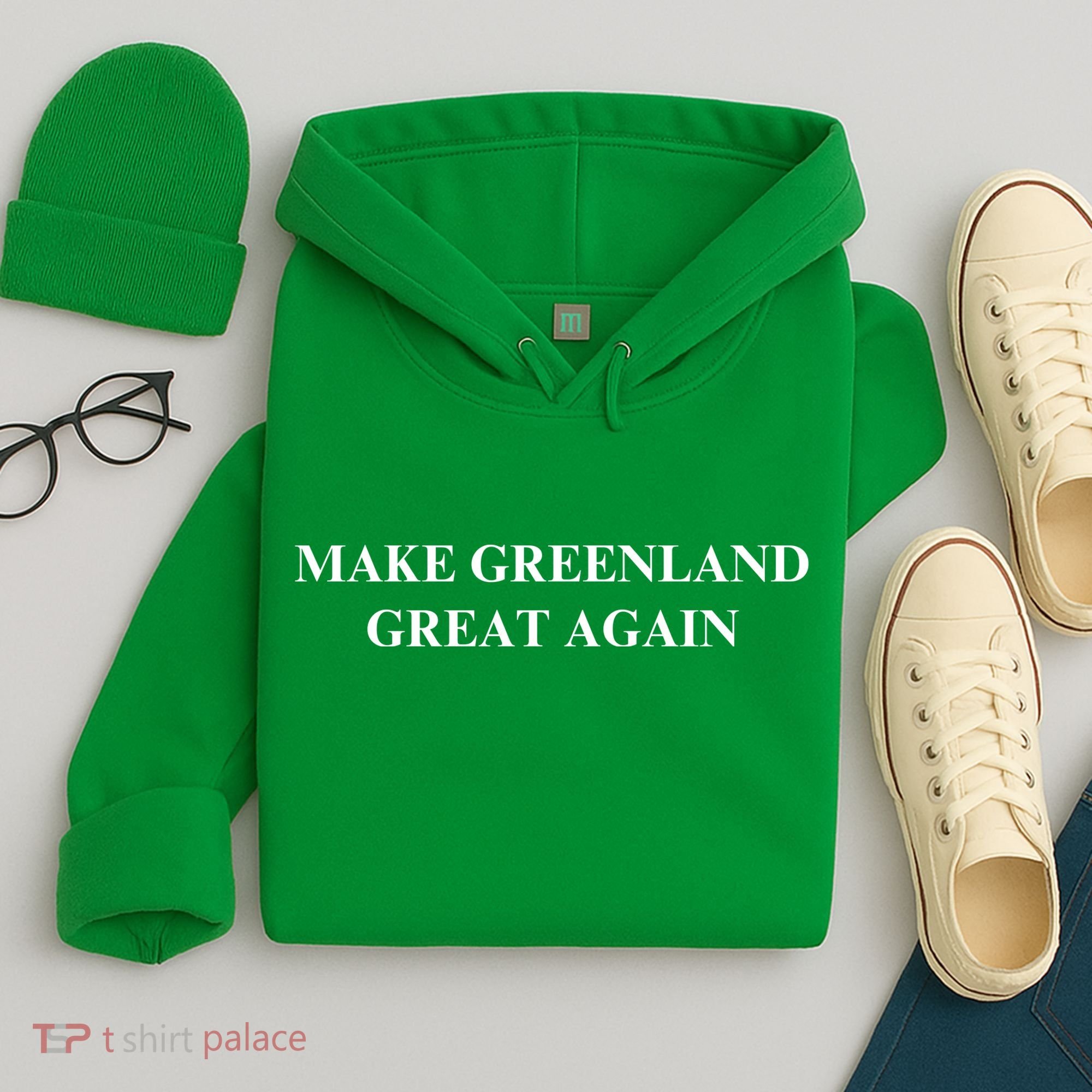 Make Greenland Great Again Green Trump Meme Hoodie