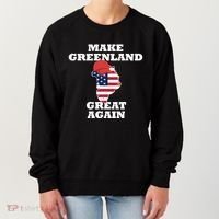 Make Greenland Great Again American Flag Women's Sweatshirt thumb 0