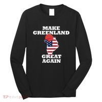 Make Greenland Great Again American Flag Long Sleeve Shirt thumb 0