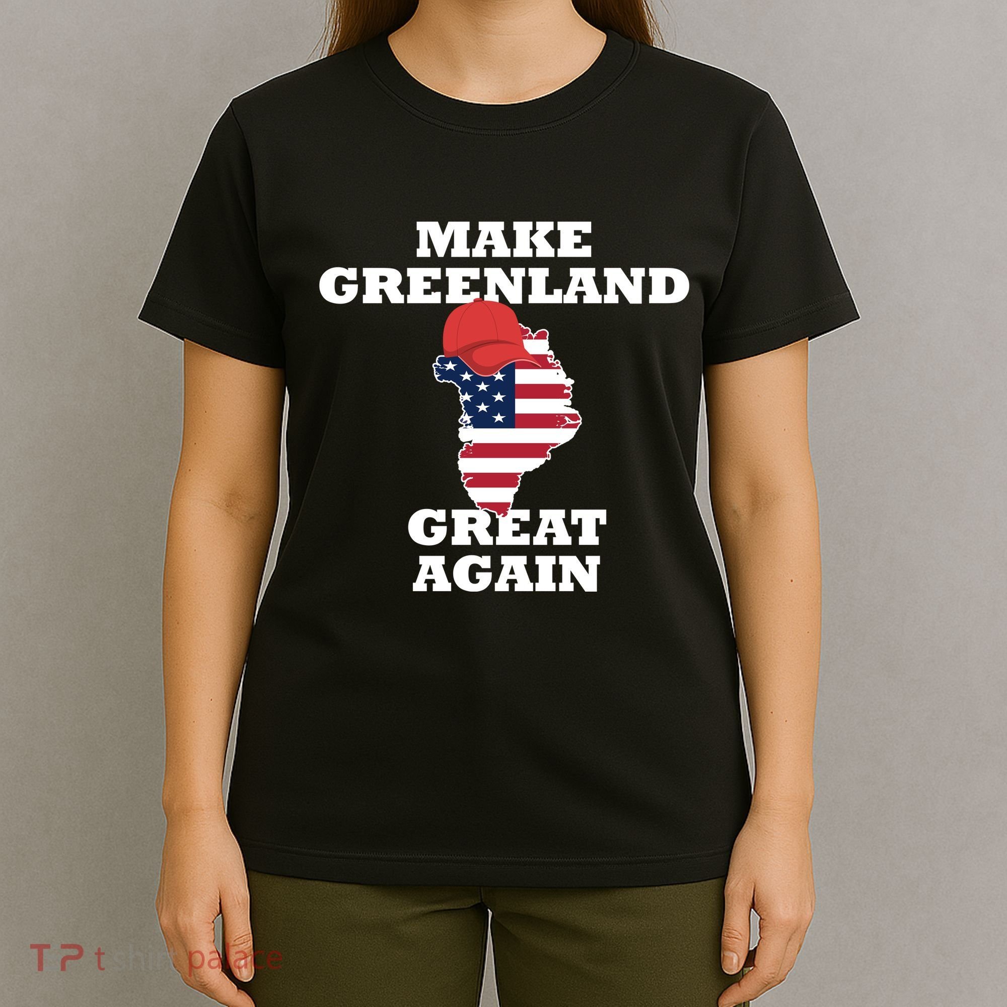 Make Greenland Great Again American Flag T-Shirt