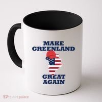 Make Greenland Great Again American Flag Coffee Mug thumb 0
