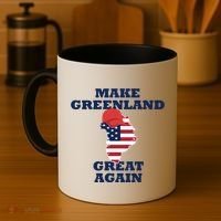 Make Greenland Great Again American Flag Coffee Mug thumb 4