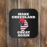 Make Greenland Great Again American Flag Coaster thumb 0
