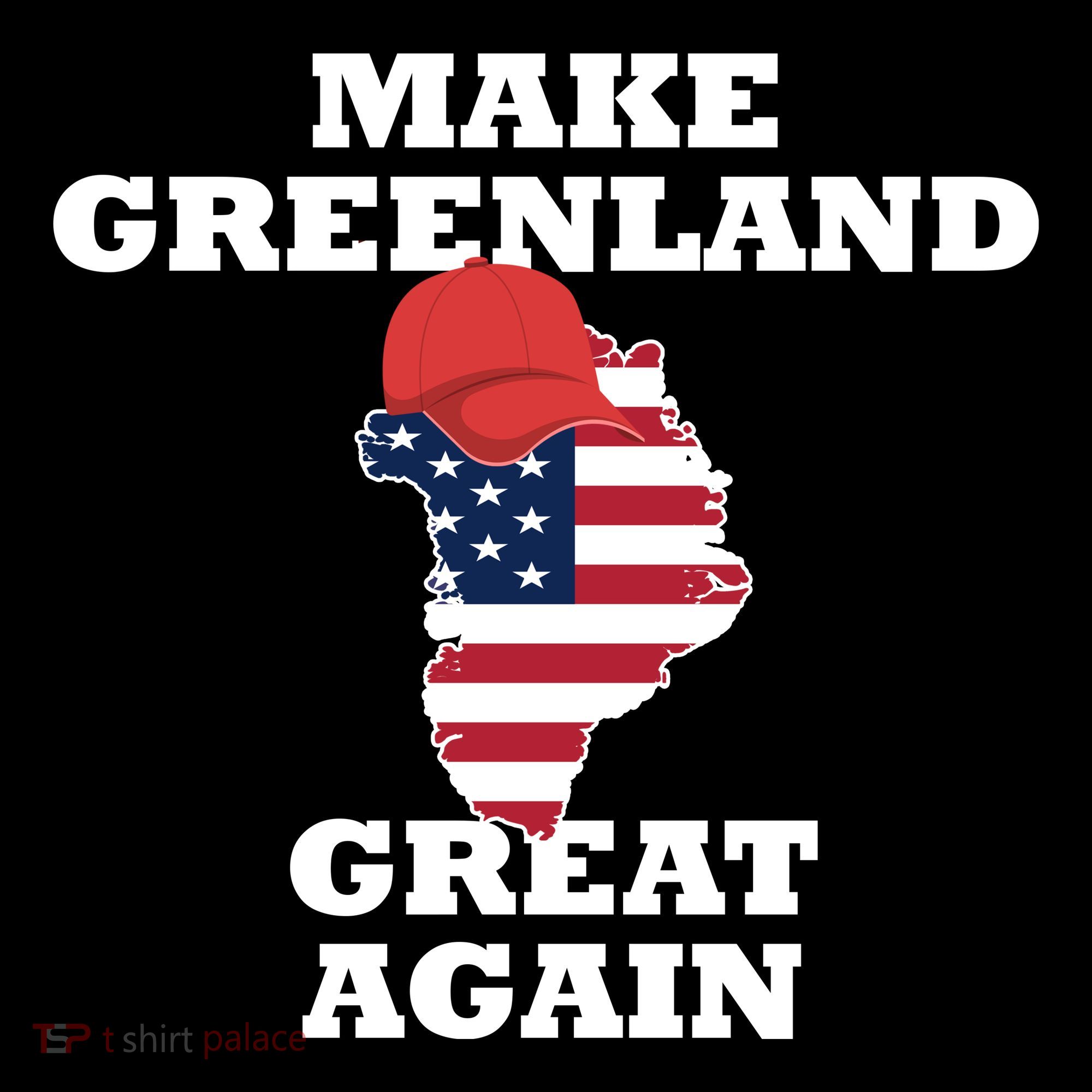 Make Greenland Great Again American Flag Women's Hoodie