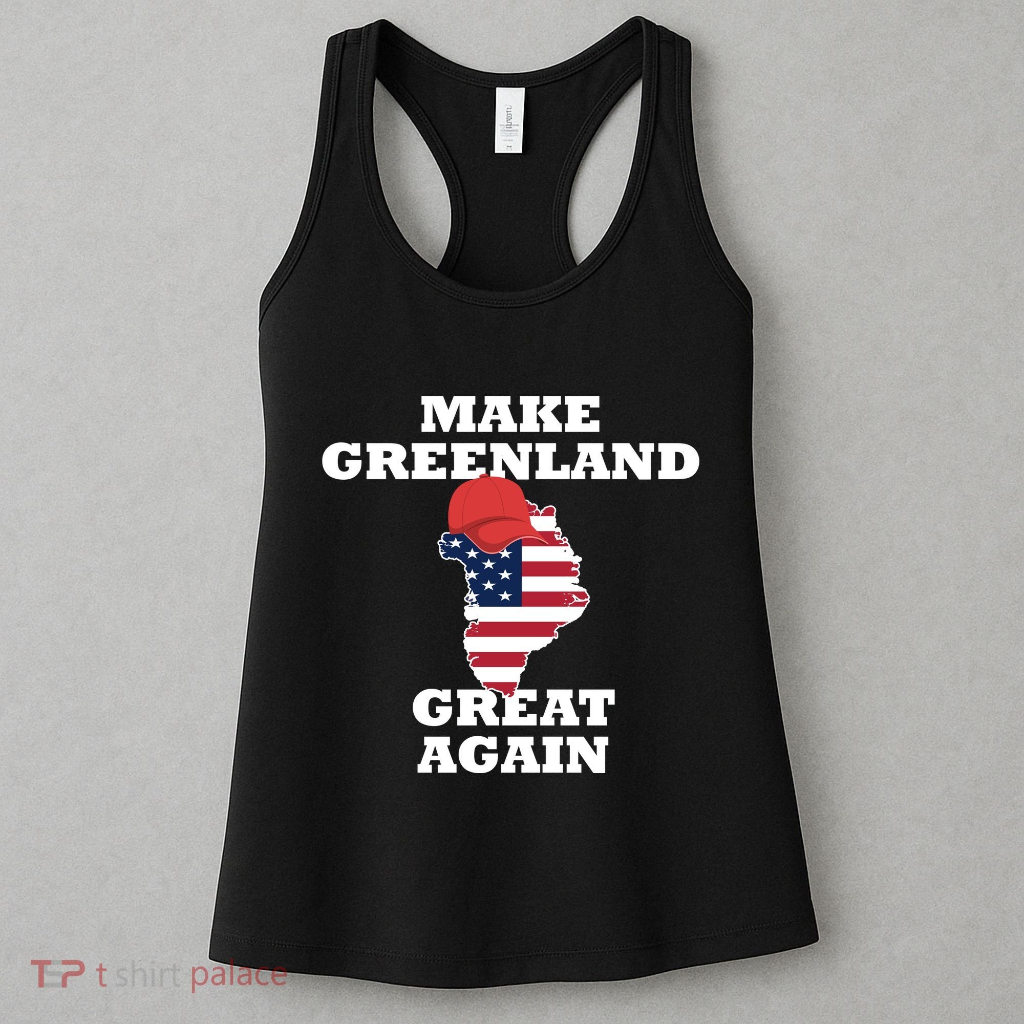 Make Greenland Great Again American Flag Women's Tank Top