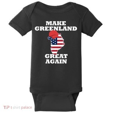 Make Greenland Great Again American Flag Baby Bodysuit