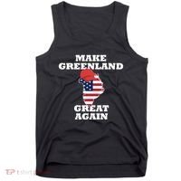 Make Greenland Great Again American Flag Tank Top thumb 0