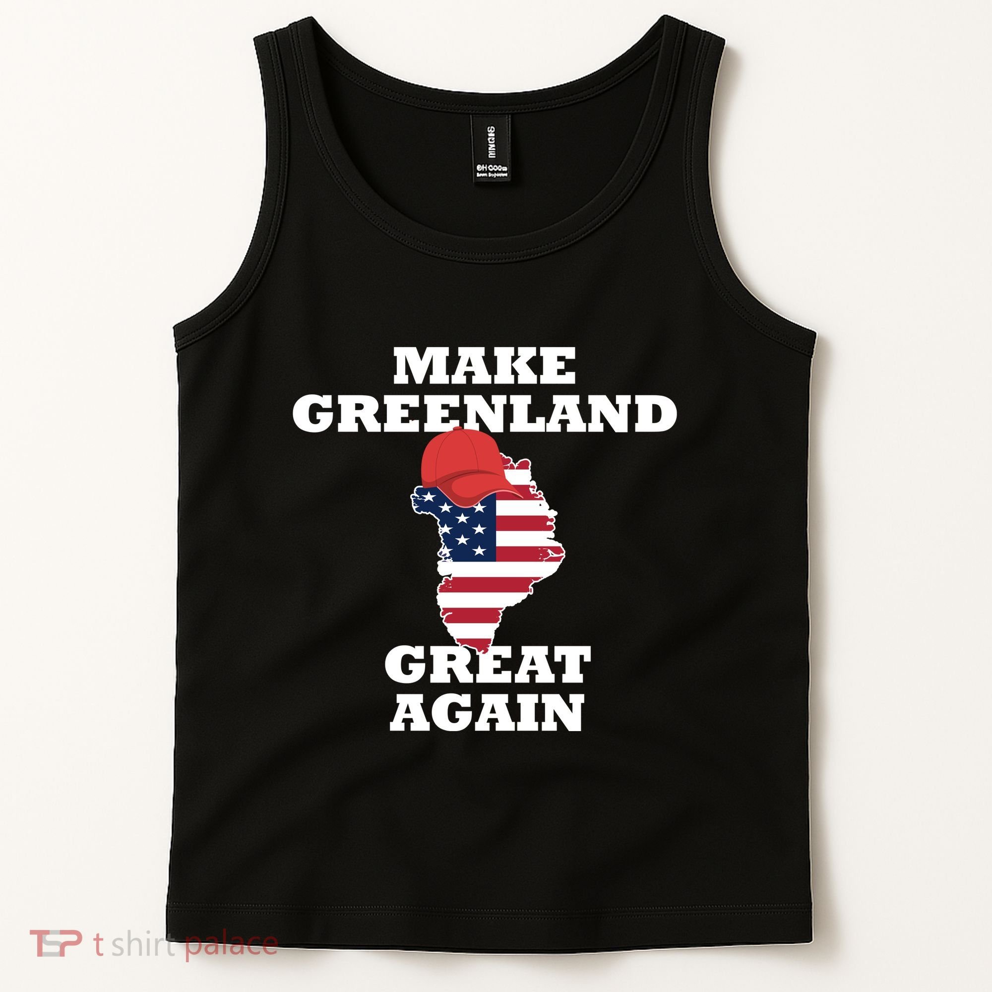 Make Greenland Great Again American Flag Tank Top
