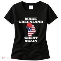 Make Greenland Great Again American Flag Women's T-Shirt thumb 0