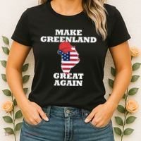Make Greenland Great Again American Flag Women's T-Shirt thumb 2