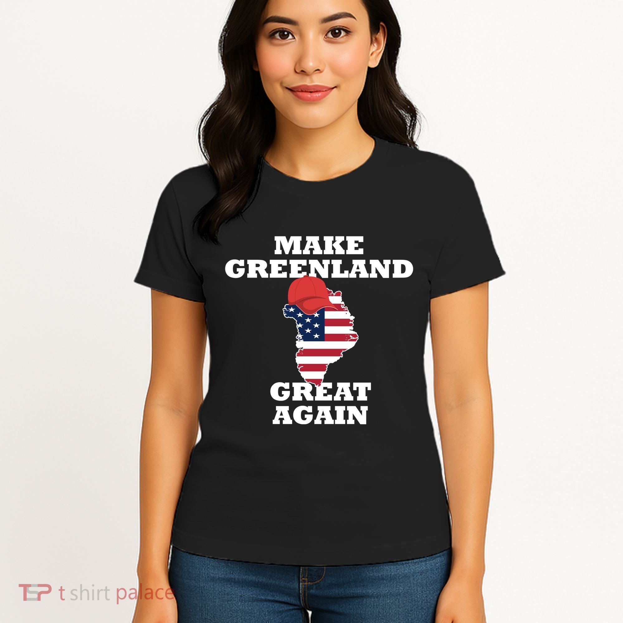 Make Greenland Great Again American Flag Women's T-Shirt