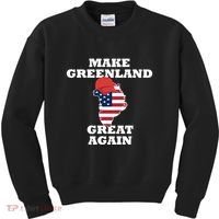Make Greenland Great Again American Flag Kids Sweatshirt thumb 0