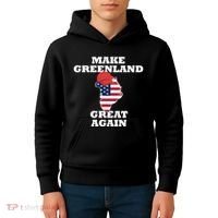 Make Greenland Great Again American Flag Kids Hoodie thumb 4