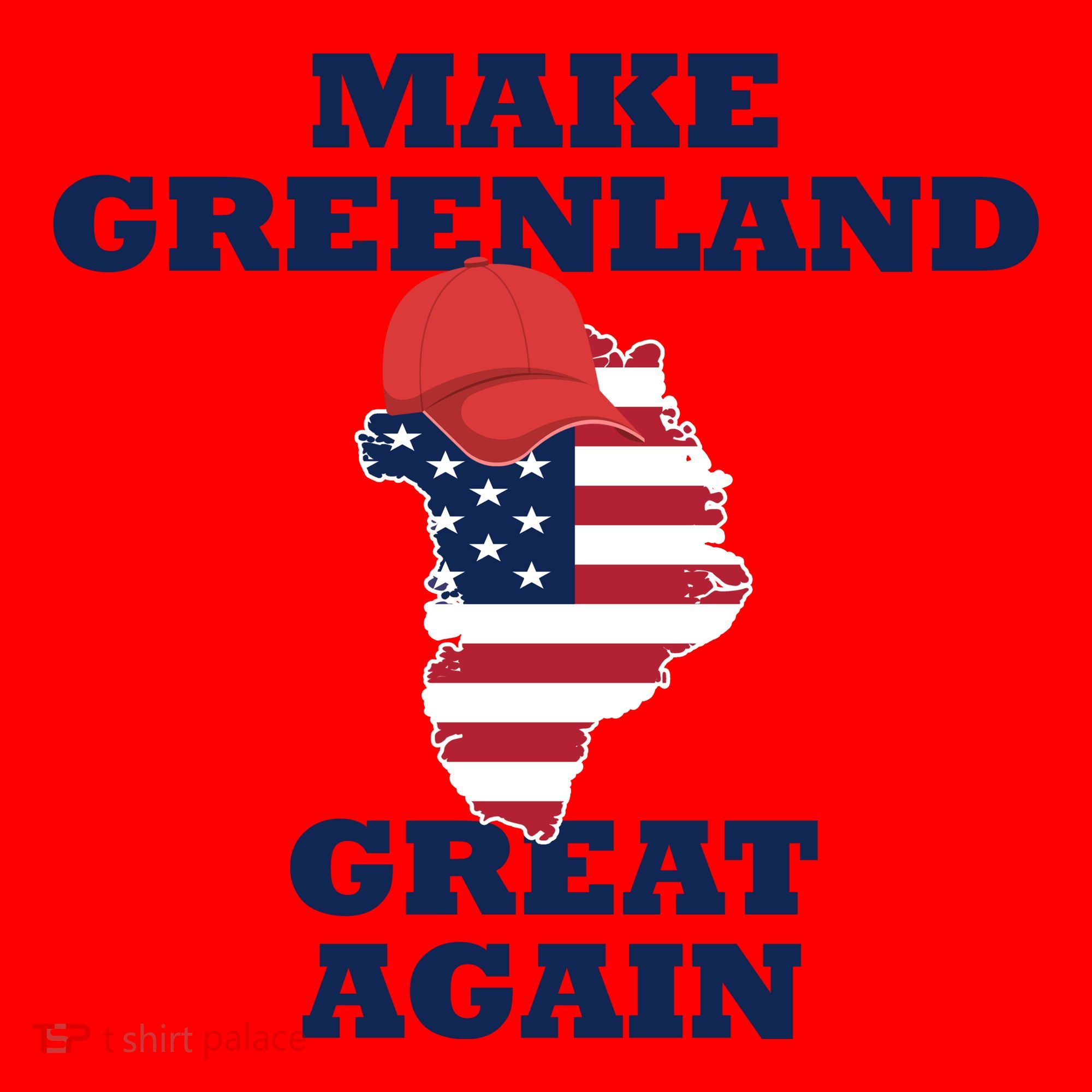 Make Greenland Great Again American Flag Santa Hat
