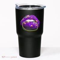 Mardi Gras Glitter Lips And Beads Tumbler thumb 0