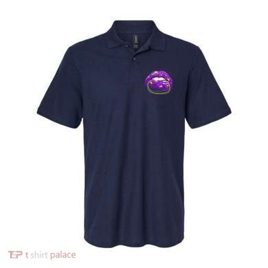 Mardi Gras Glitter Lips And Beads Polo