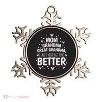 Mom Grandma Great Grandma, I Just Keep Getting Better Ornament thumb 0
