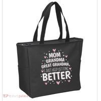 Mom Grandma Great Grandma, I Just Keep Getting Better Tote Bag thumb 2