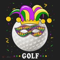Mardi Gras Golf Costume Mardi Gras Jester Hat Golf Lover Women's Sweatshirt thumb 2