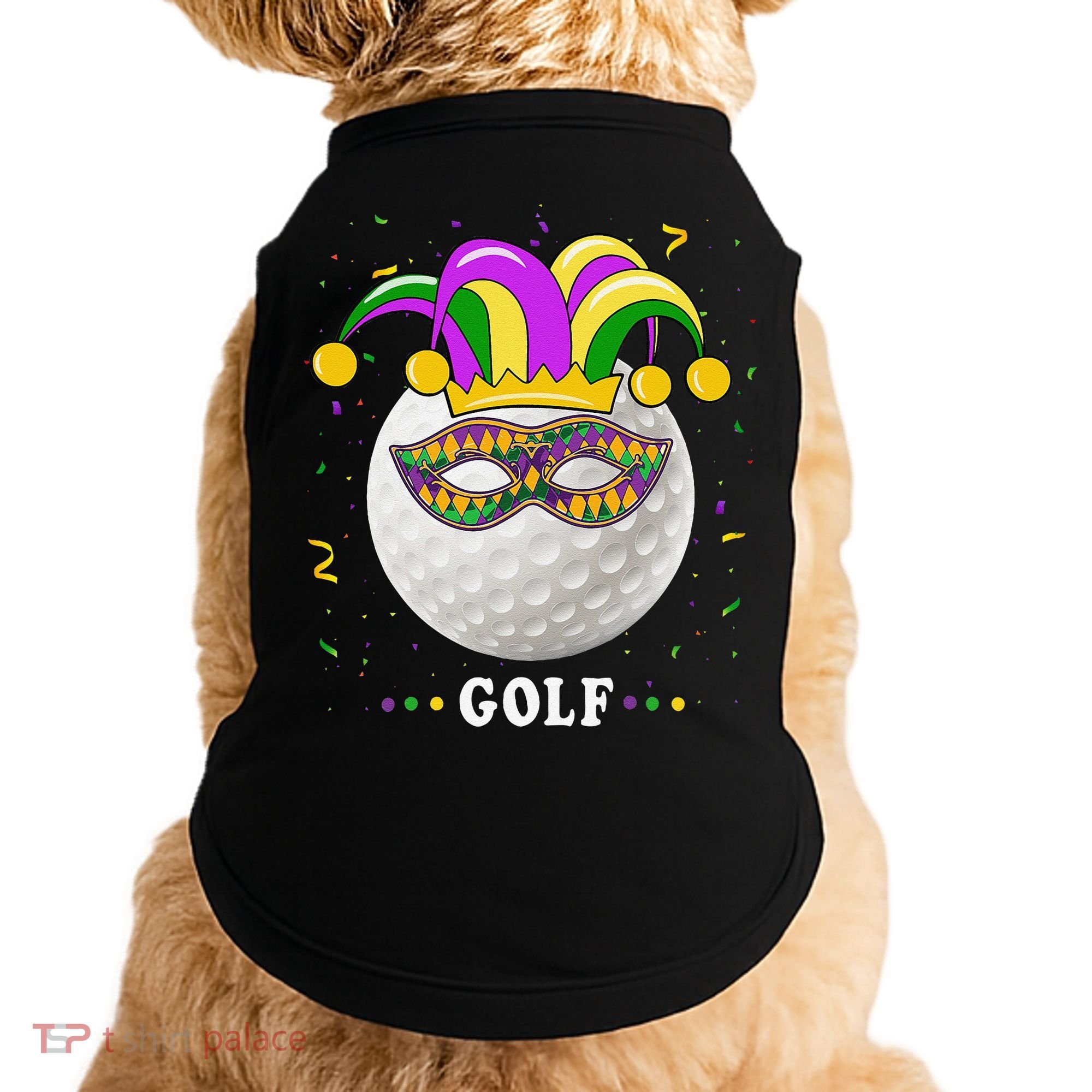 Mardi Gras Golf Costume Mardi Gras Jester Hat Golf Lover Doggie Tank