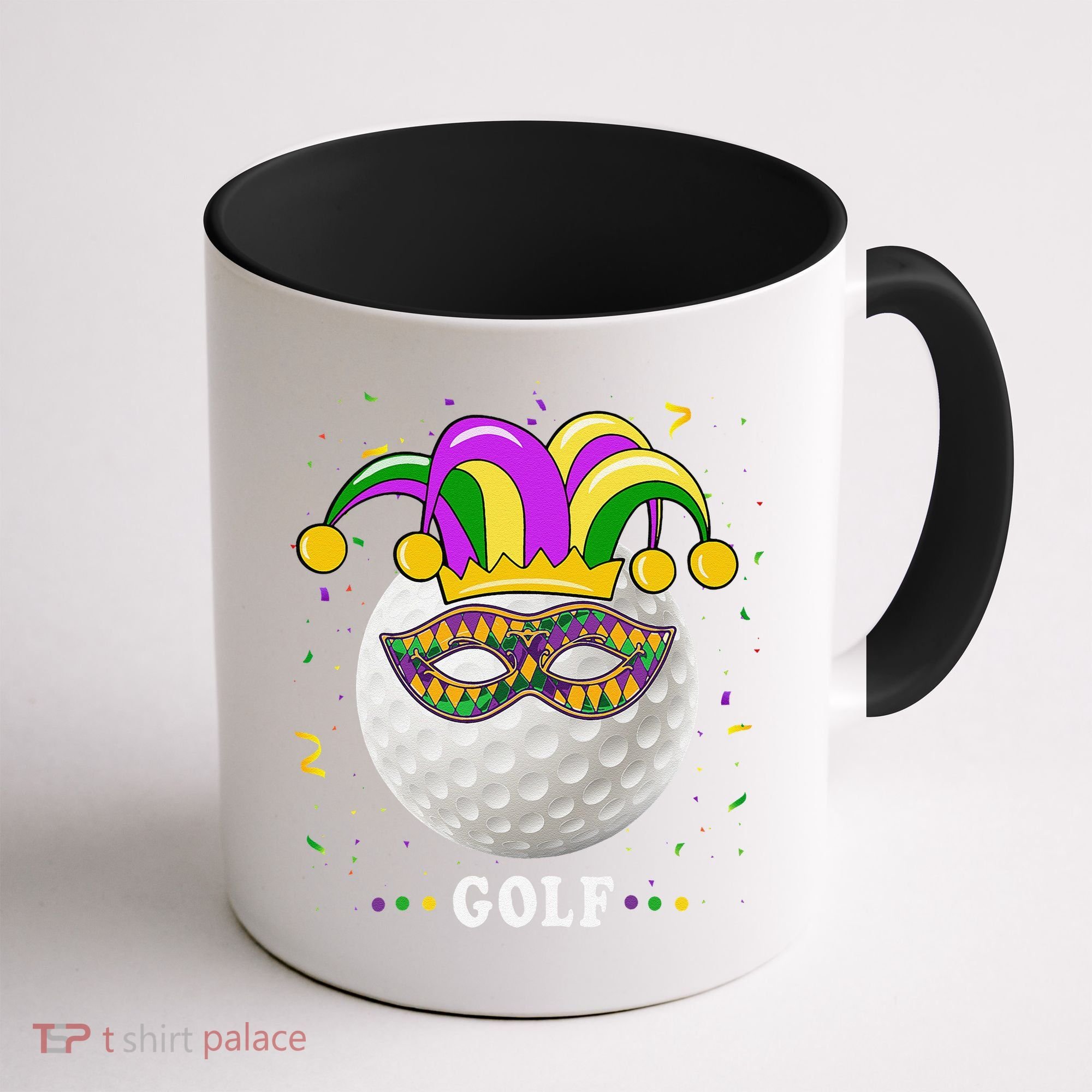 Mardi Gras Golf Costume Mardi Gras Jester Hat Golf Lover Coffee Mug