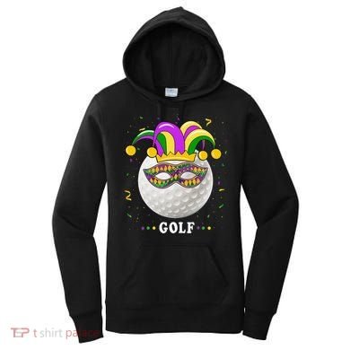 Mardi Gras Golf Costume Mardi Gras Jester Hat Golf Lover Women's Hoodie