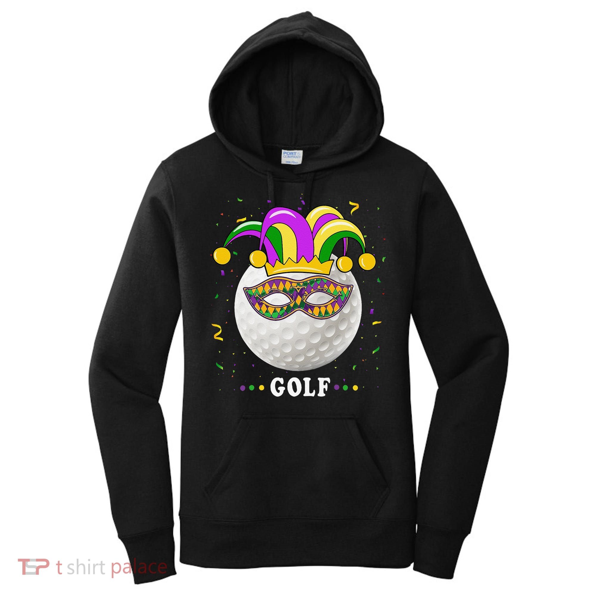Mardi Gras Golf Costume Mardi Gras Jester Hat Golf Lover Women's Hoodie