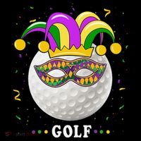 Mardi Gras Golf Costume Mardi Gras Jester Hat Golf Lover Women's Hoodie thumb 2