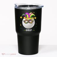 Mardi Gras Golf Costume Mardi Gras Jester Hat Golf Lover Tumbler thumb 0