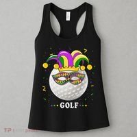 Mardi Gras Golf Costume Mardi Gras Jester Hat Golf Lover Women's Tank Top thumb 3