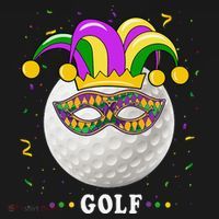 Mardi Gras Golf Costume Mardi Gras Jester Hat Golf Lover Baby Bodysuit thumb 2