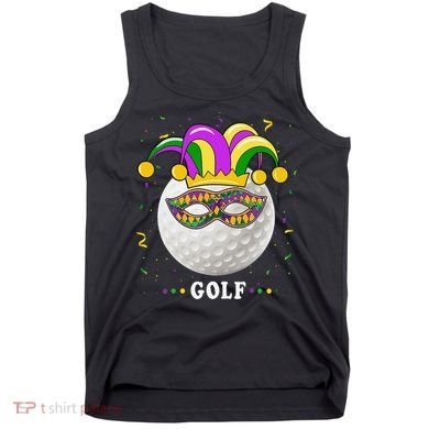 Mardi Gras Golf Costume Mardi Gras Jester Hat Golf Lover Tank Top