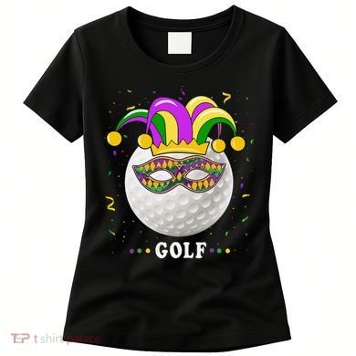 Mardi Gras Golf Costume Mardi Gras Jester Hat Golf Lover Women's T-Shirt