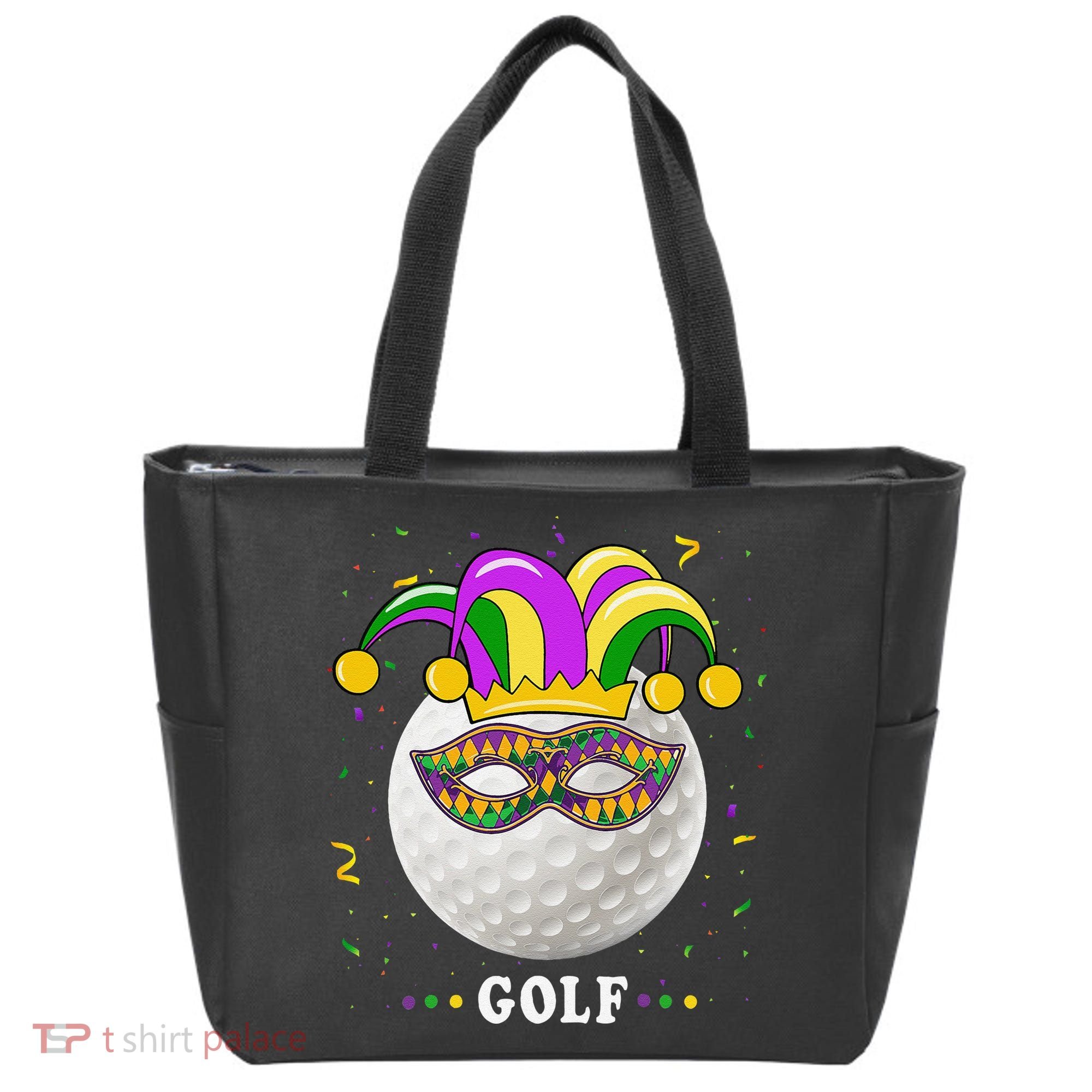 Mardi Gras Golf Costume Mardi Gras Jester Hat Golf Lover Tote Bag
