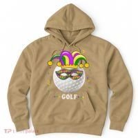 Mardi Gras Golf Costume Mardi Gras Jester Hat Golf Lover Hoodie thumb 0