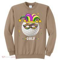 Mardi Gras Golf Costume Mardi Gras Jester Hat Golf Lover Sweatshirt thumb 0