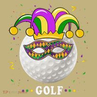 Mardi Gras Golf Costume Mardi Gras Jester Hat Golf Lover Sweatshirt thumb 2
