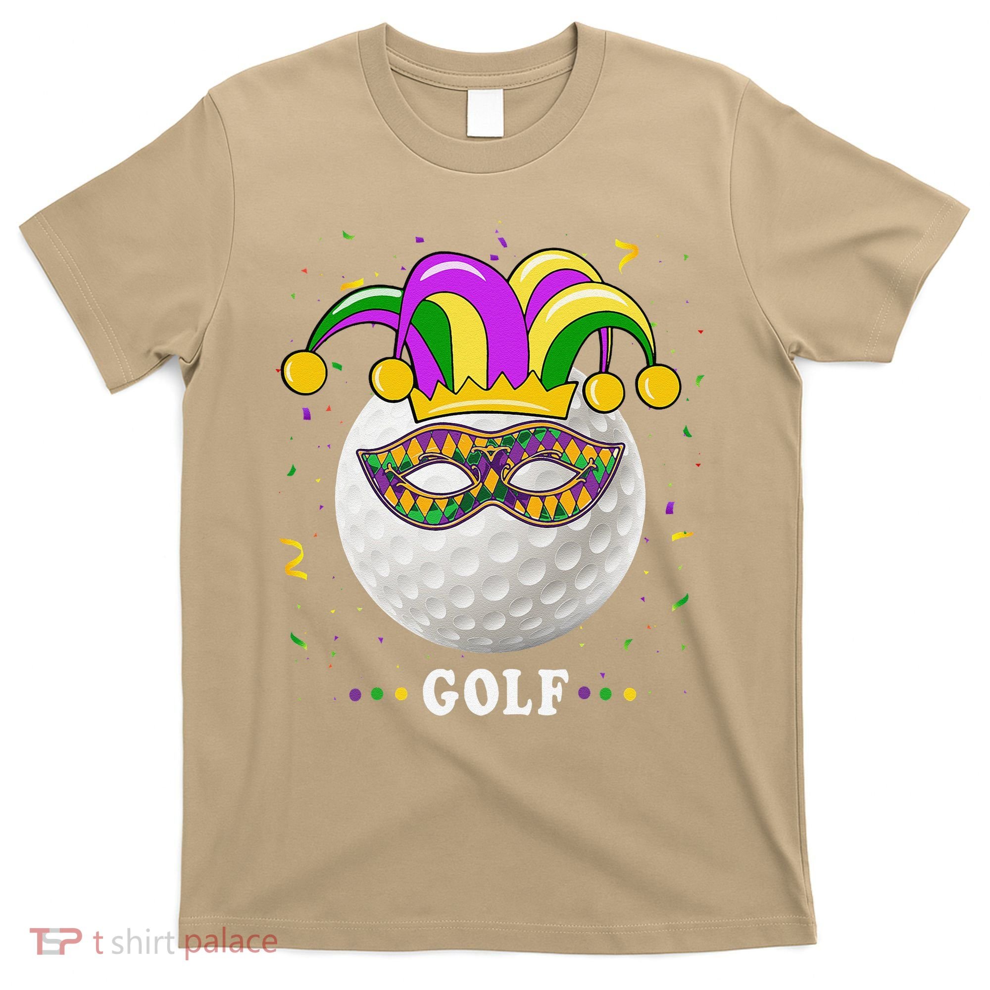 Mardi Gras Golf Costume Mardi Gras Jester Hat Golf Lover T-Shirt