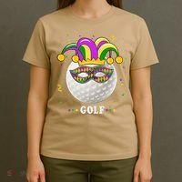 Mardi Gras Golf Costume Mardi Gras Jester Hat Golf Lover T-Shirt thumb 4