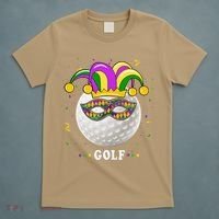 Mardi Gras Golf Costume Mardi Gras Jester Hat Golf Lover T-Shirt thumb 5