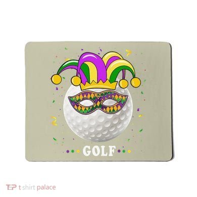 Mardi Gras Golf Costume Mardi Gras Jester Hat Golf Lover Mousepad