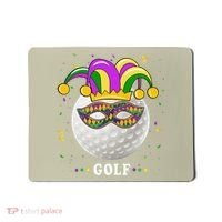 Mardi Gras Golf Costume Mardi Gras Jester Hat Golf Lover Mousepad thumb 0