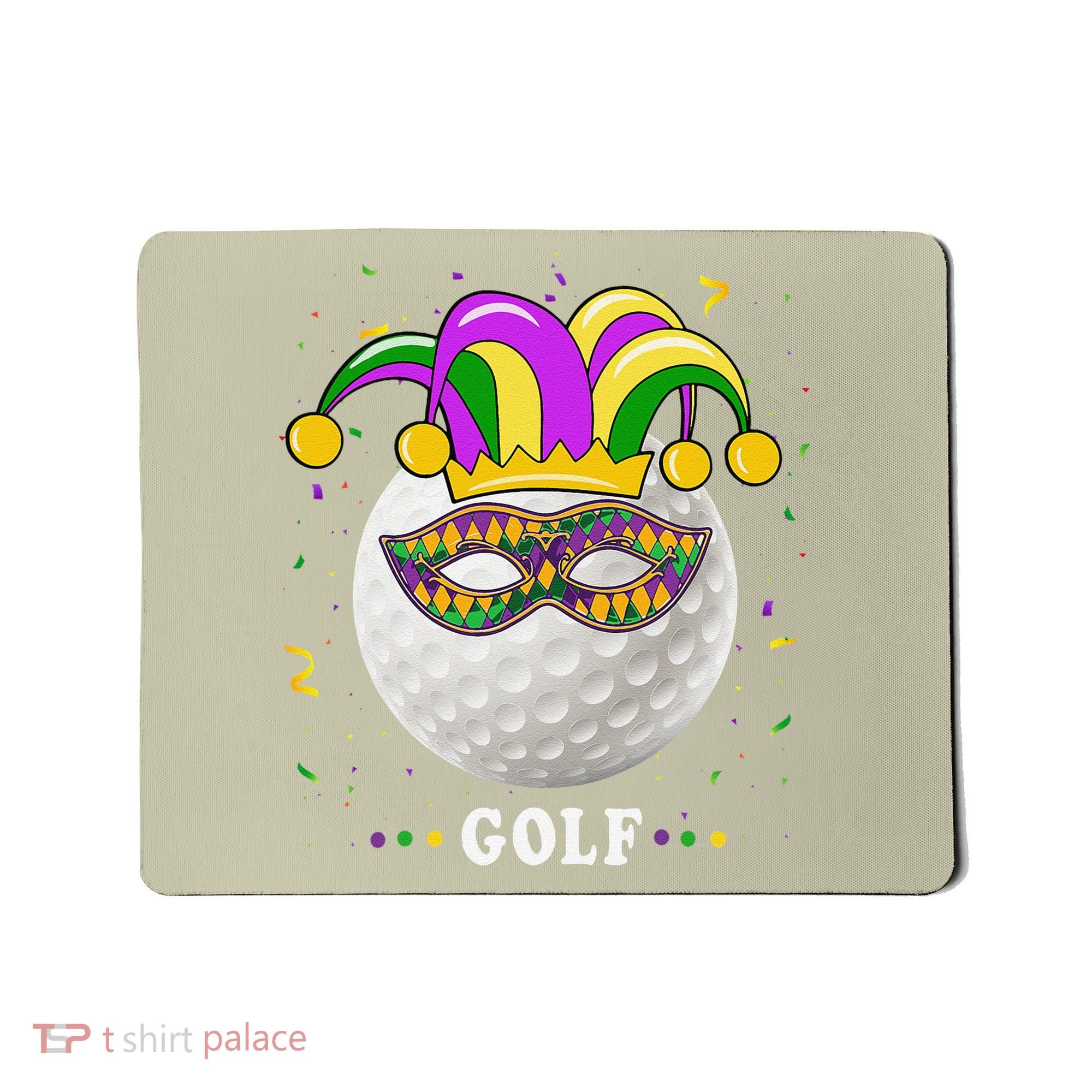 Mardi Gras Golf Costume Mardi Gras Jester Hat Golf Lover Mousepad